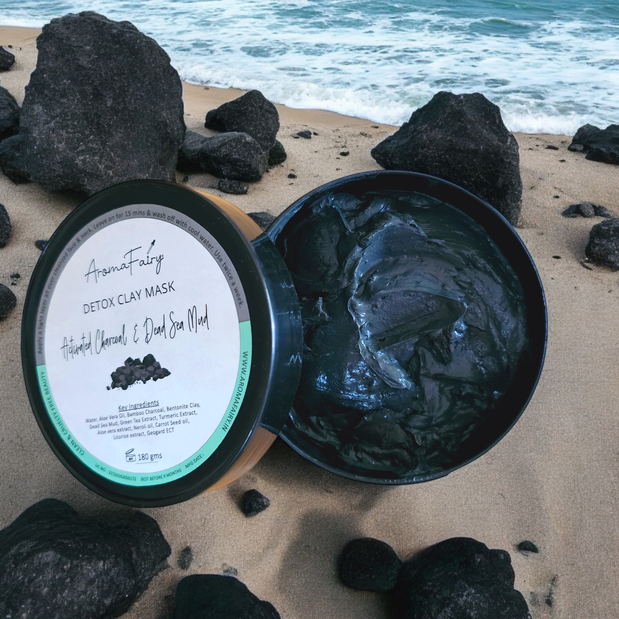 Activated Charcoal & Dead Sea Mud Detox Clay Mask