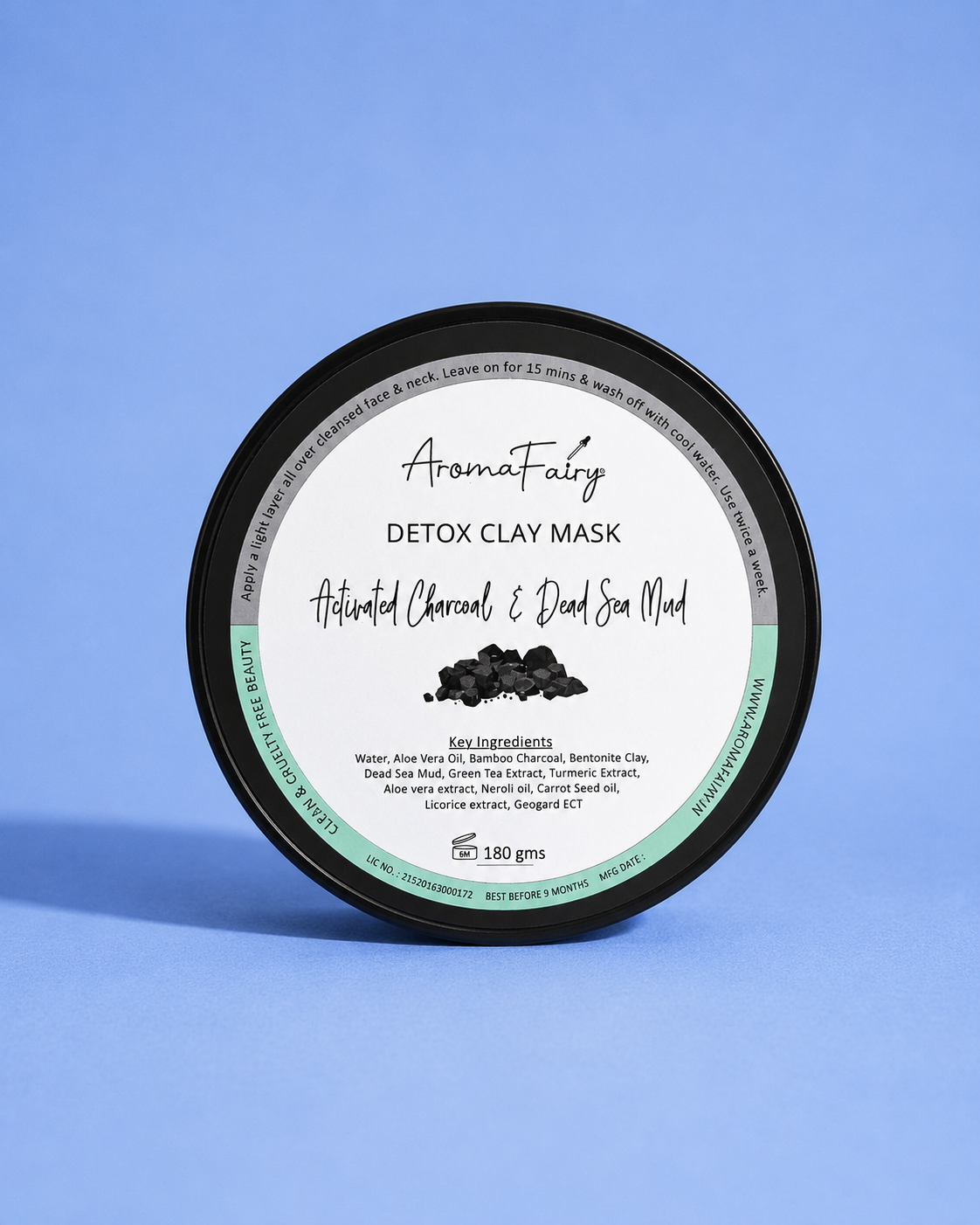 Activated Charcoal & Dead Sea Mud Detox Clay Mask
